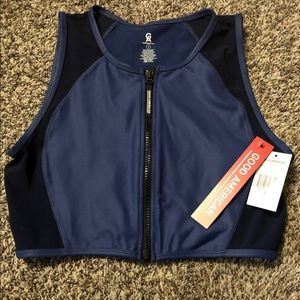 Good American Zip up sports bra